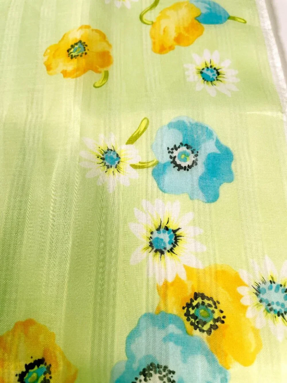 NWT Hanae Mori Floral Cotton Scarf